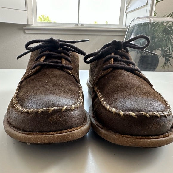 Born Thyra Rust Lace Up Moccasin Casual Shoe Suede Size 6 - Picture 4 of 8